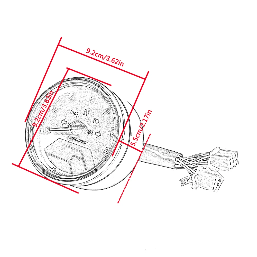 Мотоциклетный одометр светодиодный цифровой индикатор светильник Тахометр одометр спидометр масла метр многофункциональный с ночным видением циферблат