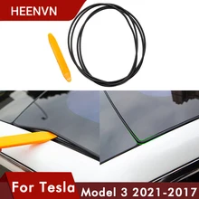 

Heenvn Model3 Car wind Noise Reduction Kit Quiet Seal Kit For Tesla Model 3 2021 Accessories Skylight Glass Sealing Strip Three