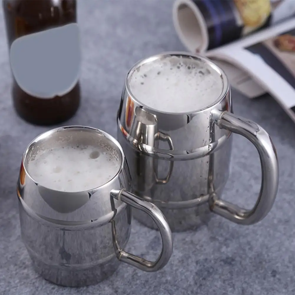 300/420 мл Посуда для напитков из нержавеющей стали Tumblers кофейная пивная кружка теплоизолированная Двухстенная чашка гладкая поверхность дизайн не повредит
