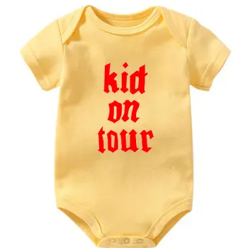 

Baby Bodysuit Summer Clothes Boys Girls Jumpsuit kids on tour Short Sleeve Cotton baby clothing Infant sets 0-24M for Kids Gifts