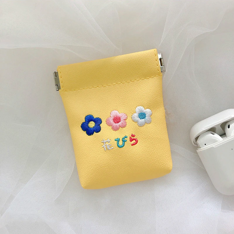 Novelty Coin Purse Macro Blossoms 3D Graphic Printing Multi-Functional Small Wallet