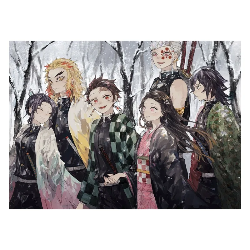 29 7 см * 42 японское аниме убийца демонов ткань тканевый плакат Tanjirou Nezuko Kyoujurou