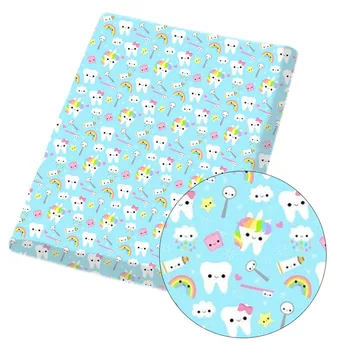 

CHEER BOWS 45*150cm 1pc Polyester Cotton Cloth Sheets Cartoon Teeth Printed Fabric DIY Kids Dress Supplies Clothes Bag Patchwork