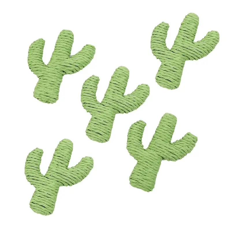 Cat cactus toy 5 шт. домашних животных кошка игрушка Рождество Бумага веревка Зеленый Кактус одежда точения когтей грызунки - Цвет: Cat cactus toy