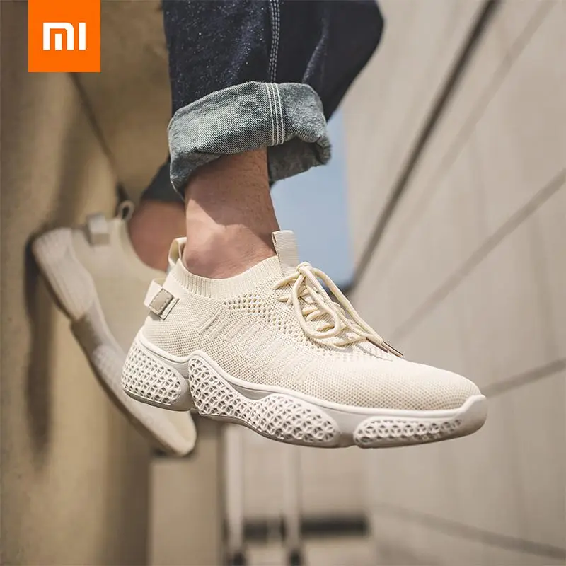 

Men's Non-Leather Casual Shoes Fly Knit Breathable Lightweight Sneakers Outdoor Walking Shoes Running Shoes from Xiaomi youpin