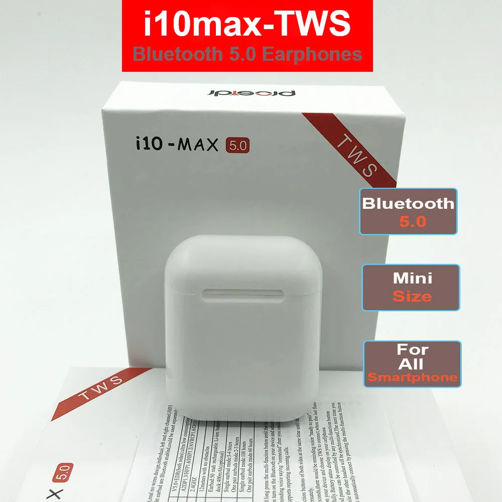 I9s i7s TWS беспроводные Bluetooth наушники i10 max i11 tws стерео бас-вкладыши с мини портативной зарядной коробкой наушники для телефона