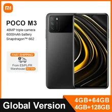 Global Version Xiaomi POCO M3 4GB 64GB/128GB Smartphone Snapdragon 662 Octa Core 48MP Triple Camera 6.53" Screen 6000mAh Battery