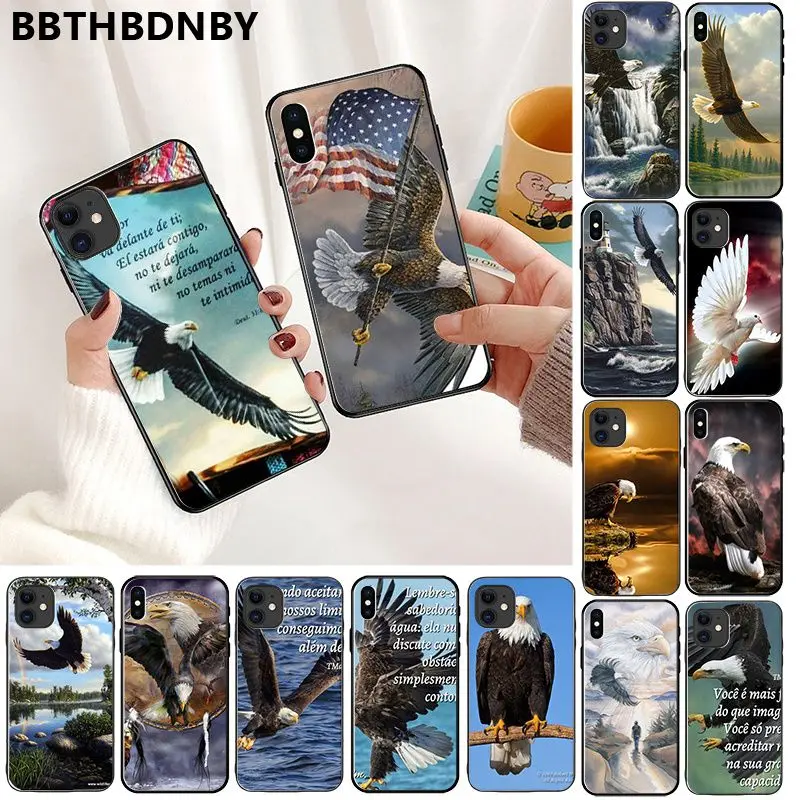 Чехол для телефона Орел черный мягкий чехол из ТПУ iPhone 11 pro XS MAX 8 7 6 6S Plus X 5 5S SE XR |