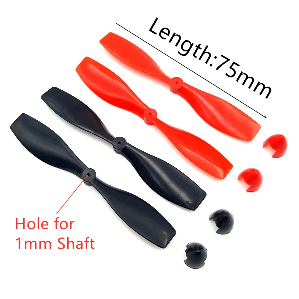 

Free Shipping 4pcs 75MM Diameter Propeller for Fixed-wing aircraft four-axis Quadcopter 1MM shaft axle coreless motor Hollow cup