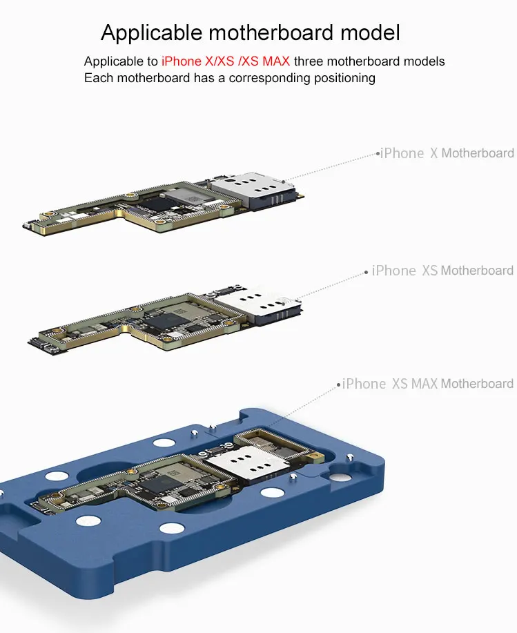 Qianli 3D BGA трафарет платформа для iPhone X/XS/MAX 11 Pro Max материнская плата средний слой посадки олова шаблон пластина чистая