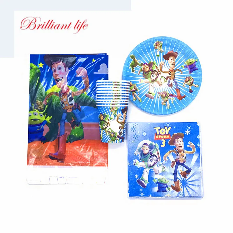 41/61 шт. Disney Вечеринка История игрушек поставки бумажные стаканчики и тарелки