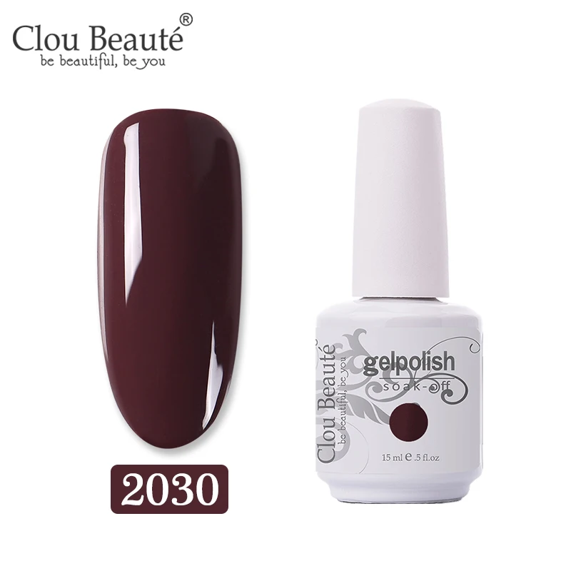 Clou Beaute 15 мл цветной гель-краска УФ-гель для ногтей замачиваемый светодиодный лак для ногтей Гель-лак для ногтей Полупостоянный лак для ногтей - Цвет: 2030