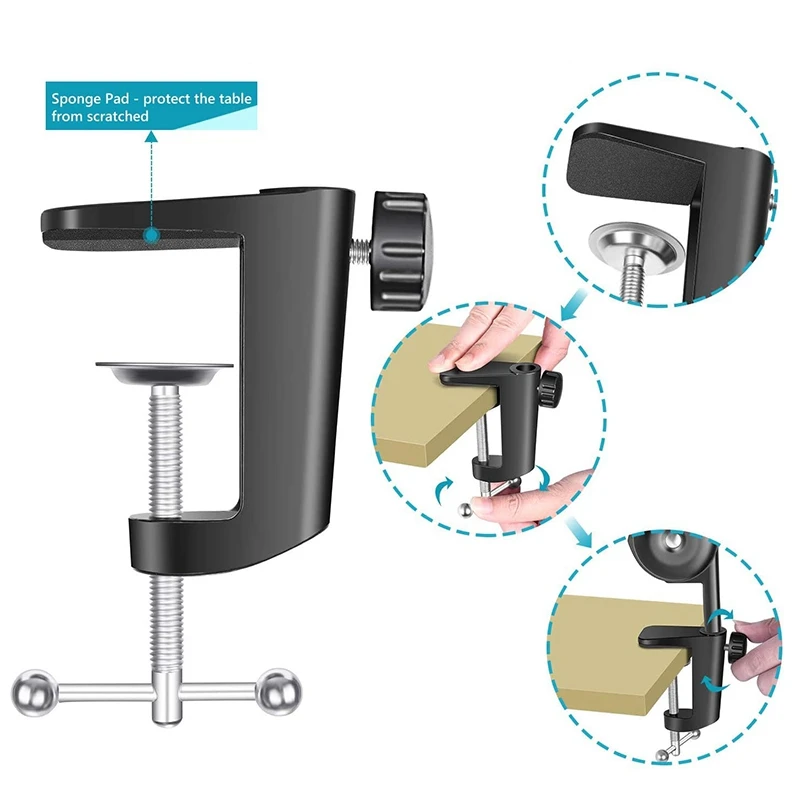 Suporte para Microfone Braço de Suspensão Resistente com Mola Suporte de Montagem para Microfone Embutido para Gravação de Voz Ajustável - Image 4
