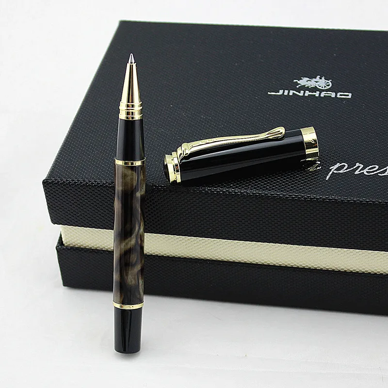 JINHAO 500 черная лакированная гелевая ручка, цвета 0,7 мм, перо, шариковая ручка, заправка, высокое качество,, роскошная ручка для письма, подарок