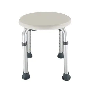 

7 Levels Adjustable Round Shower Stool Aluminum Alloy Chair for Elderly XH8Z