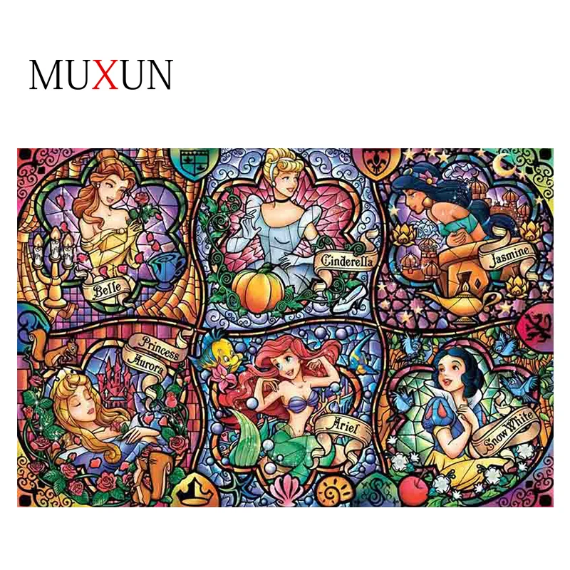 

Full Square / Round Diamond 5D Diamond Painting Cartoon Princess Rhinestone Embroidery Cross Stitch Mosaic Home Decoration Ep075
