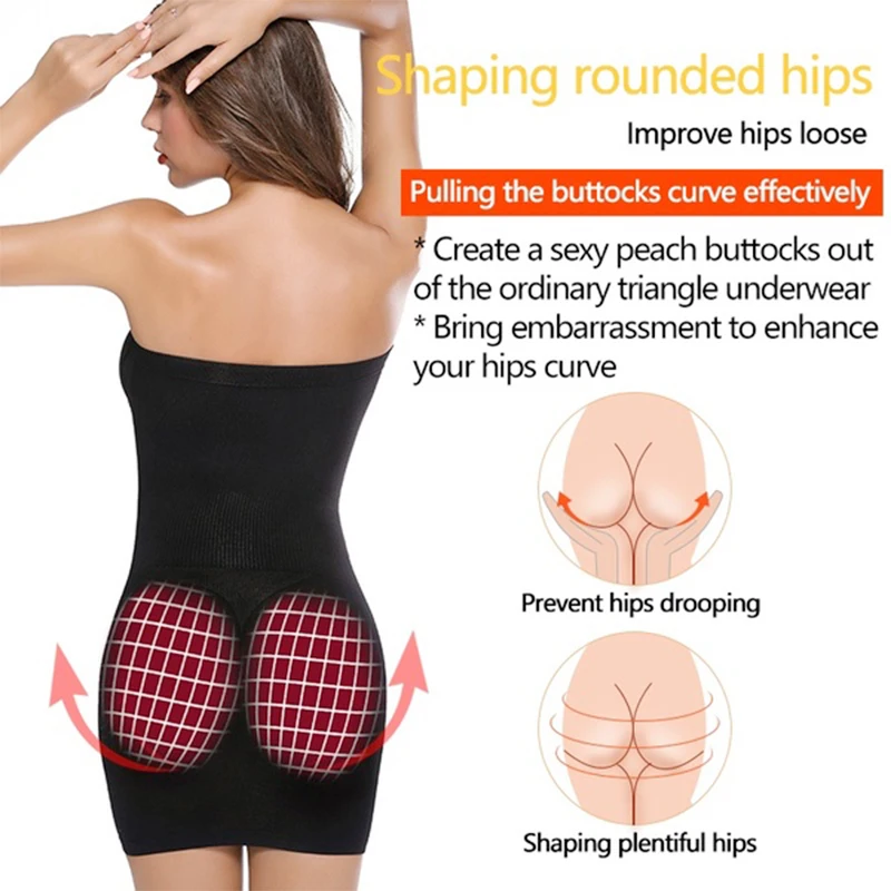 Women Seamless Slimming Body Shaper Dress Tube Control Slips Body