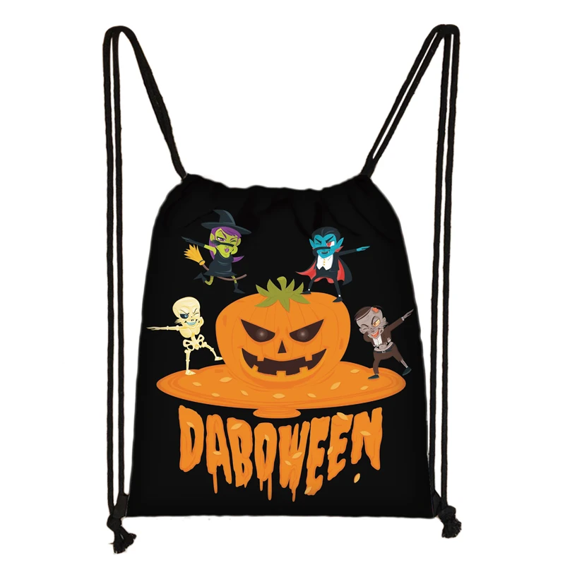 Подарочная сумка для Хэллоуина, трюк или сумки для лечения, сумка для ведьмы, Сумка с кулиской, вечерние сумки для хранения конфет, Детская сумка с тыквой, упаковочная коробка - Цвет: skdholloween15