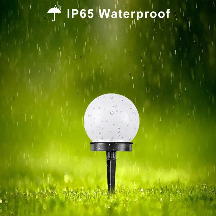 LED Ground Garden Light Solar Round Ball Automatic Waterproof IP55 Outdoor Path Lights Solar Powered Lawn Lamp