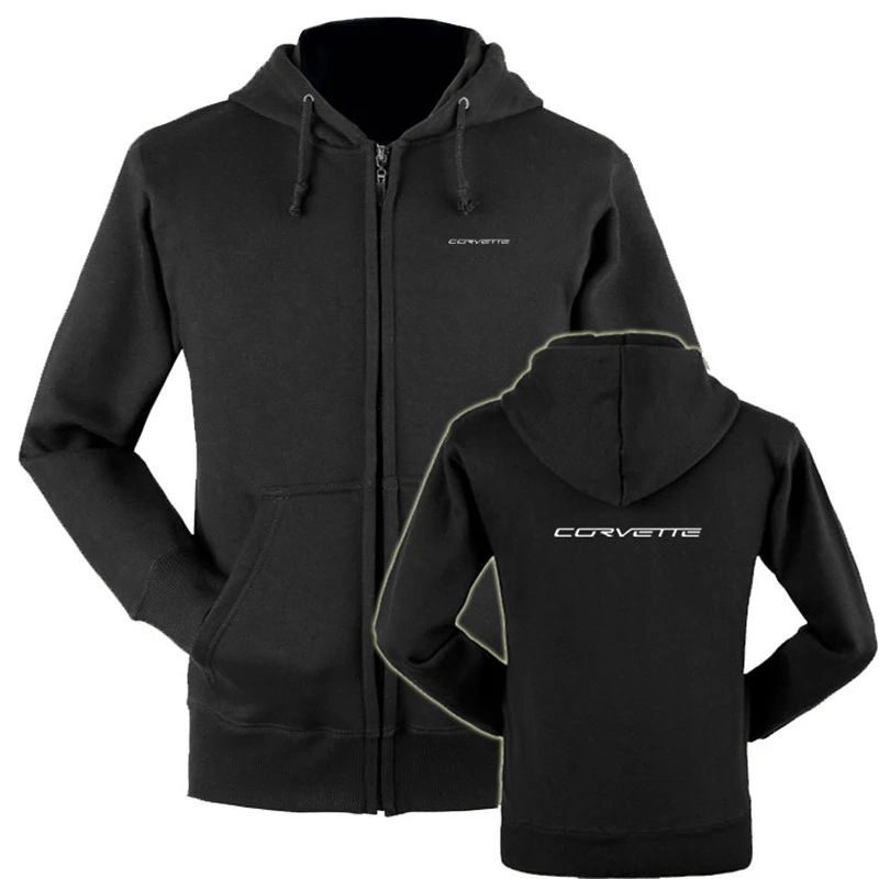 corvette zippered hoodie