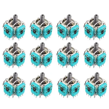 

12Pcs for One Controller 3D Analog Joysticks Replacement with Thumbsticks Cap Repair Tool