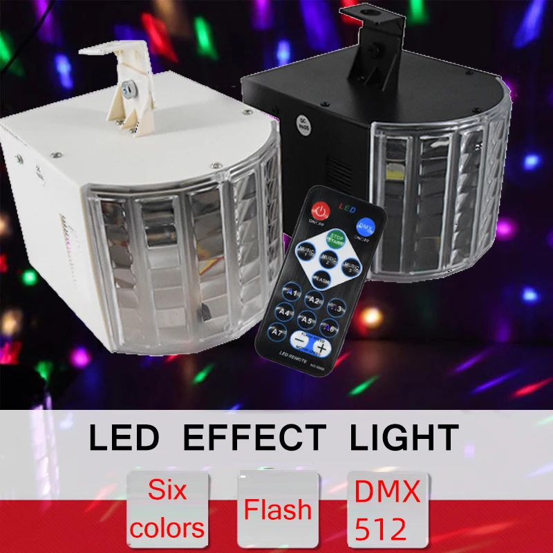 Мини диджейская лампа в форме бабочки 18 Вт DMX512 RGB светодиодный праздвечерние чный