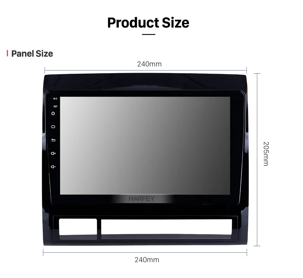 Discount Harfey Android 8.1/9.0 Head Unit Player for 2005-2013 TOYOTA TACOMA/HILUX (America Version) 9" Car GPS Support Rear Camera DVR 13