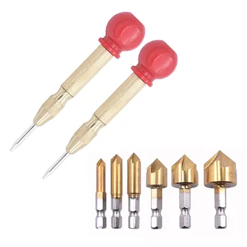 

Hole Chamfer Cutter Center punch Tools 5 Flute High speed steel Woodworking