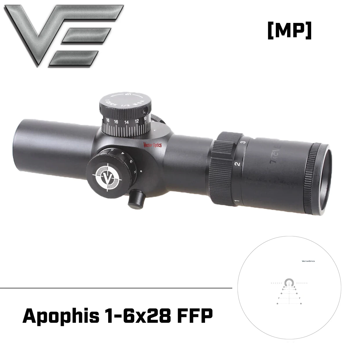 Векторная оптика Apophis 1 6x28 FFP тактический прицел 35 мм Высококачественный fit. 223. 308