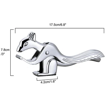 

New Squirrel Shape Nutcracker Kitchen Tool Multi-Function Nut Cracker Sheller Walnut Cracker Plier Metal Opener Tool