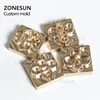 ZONESUN Customize Logo Metal Hot Brass Stamp Iron Mold Personalized Mold heating on Wood Leather Wedding Invitation DIY Gift ► Photo 3/5