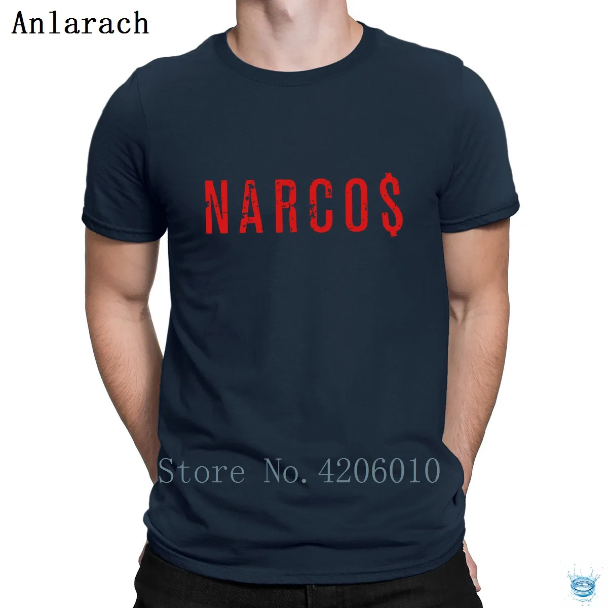 

Narcos Logo Dollars T-Shirt HipHop Basic Free Shipping Printed Tshirt For Men Cotton Leisure Fun Summer