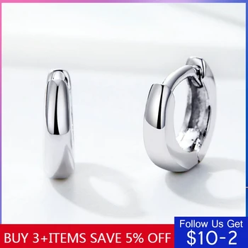

CodeMonkey 2019 New 925 Sterling Silver Polishing Tiny Circle Earrings for Women and Men Korean Style Fine Jewelry E552