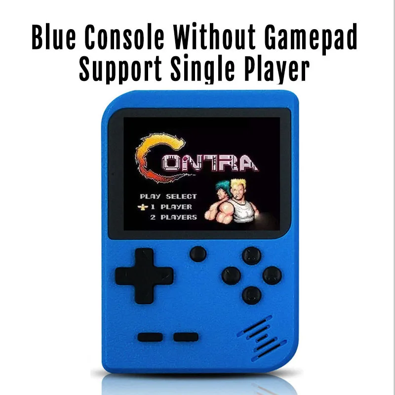 Новая видеоигровая консоль, встроенные 400 ретро классические игры, 3,0 дюймовый экран, Мини Портативная консоль, карманный портативный игровой плеер - Color: Blue Console