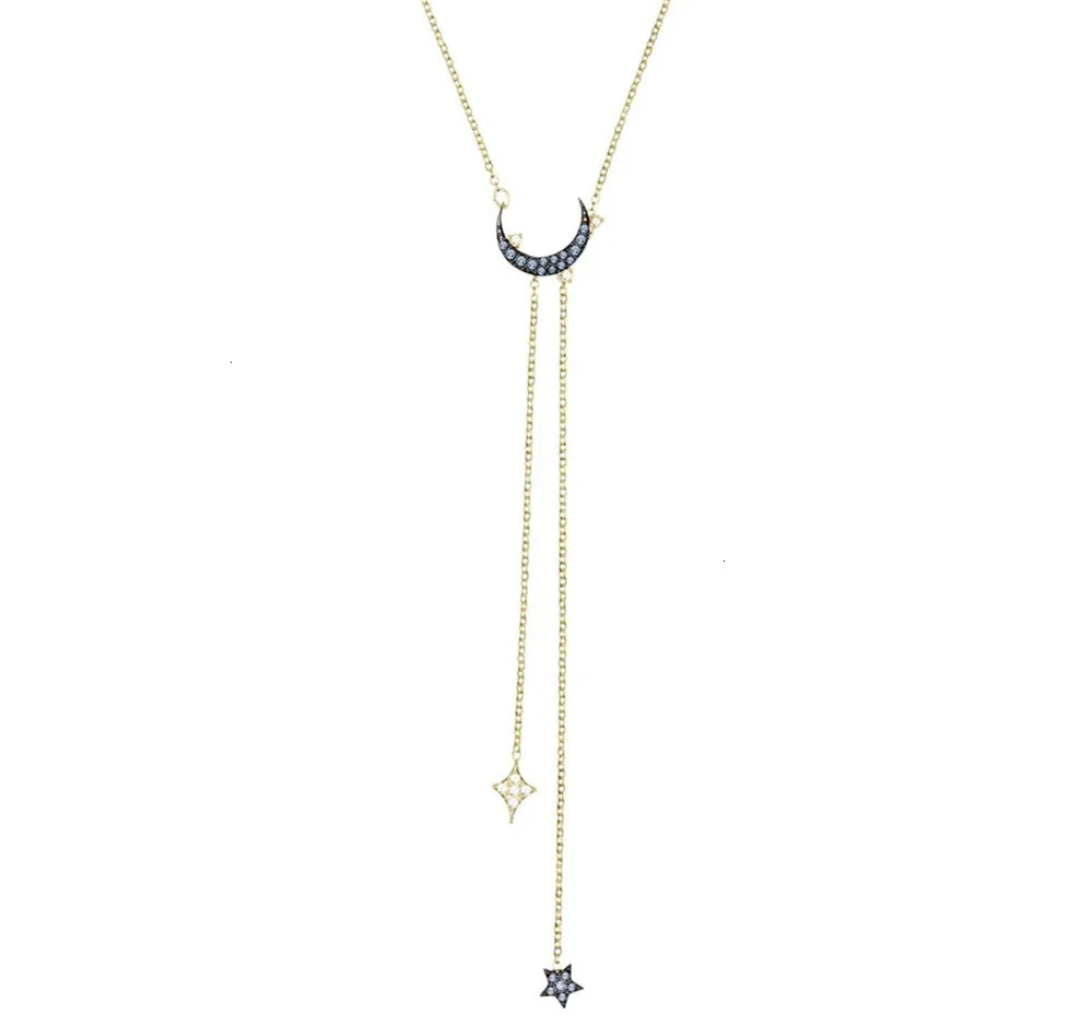 

Quality swa new lady necklace with star pendant moon necklace present jewellery of form