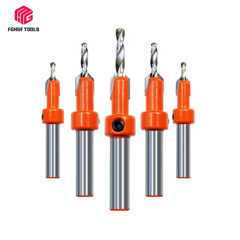 

FGHGF HSS Timber Woodworking Ti Countersink Drill Bit Set Wood Tool For Metal Alloy Counterbore Drilling