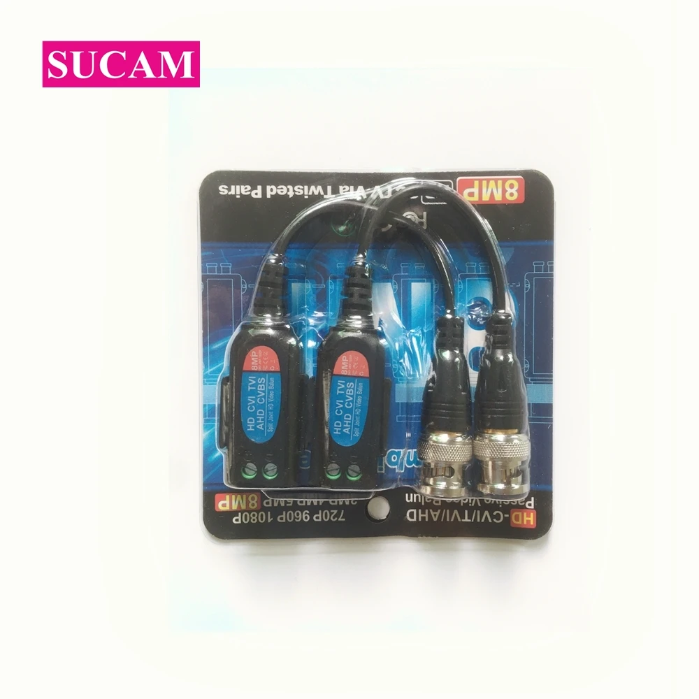 UTP Video Balun 8MP AHD/CVI/TVI Twisted BNC CCTV Passive Transceivers Cat5 | Безопасность и защита