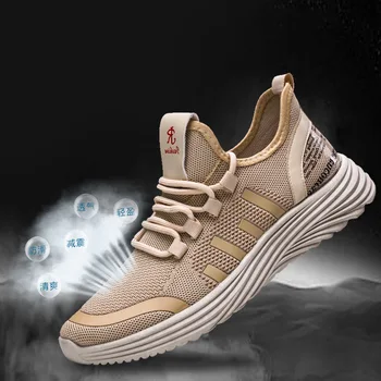 

2019 Casual Shoes Fly Fabric Male Shoe Ventilation Man Sneakers Student Run Shoe Trend Outdoors Male Shoe