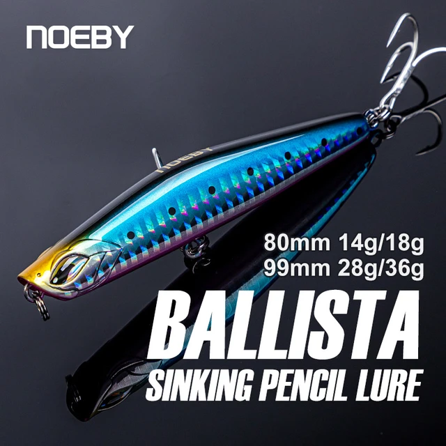 Noeby Sinking Fishing Lures 80mm 14 18g 99mm 28 36g Pencil Long Casting  Wobblers Artificial Hard Baits for Bass Sea Fishing Lure - AliExpress