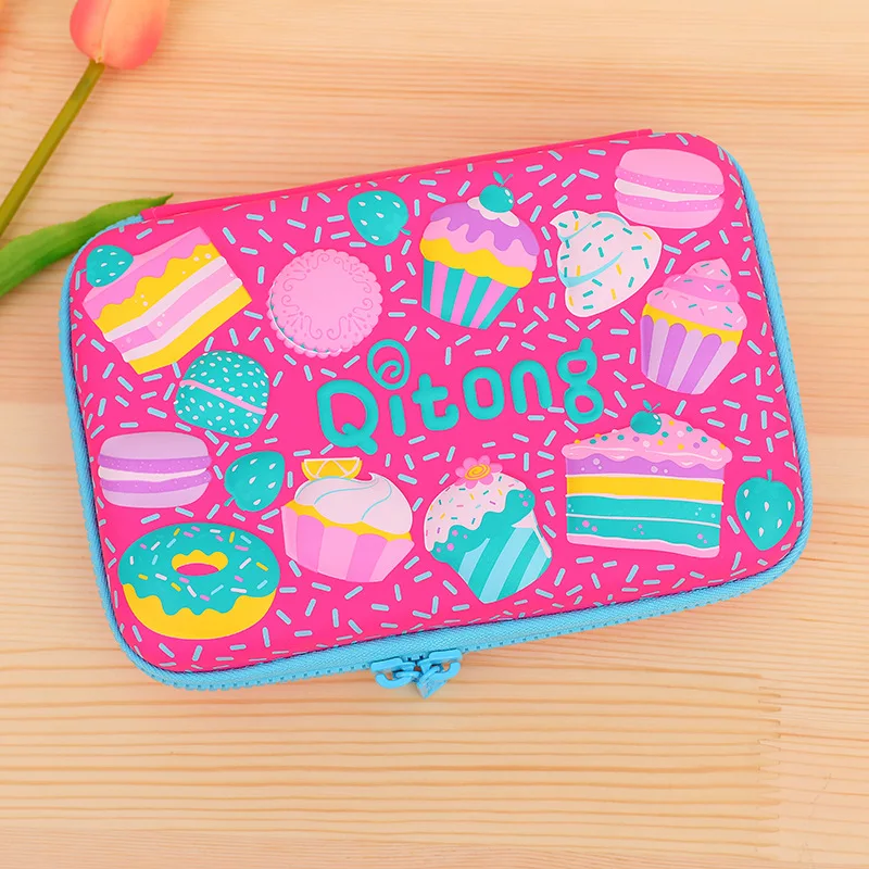 Милый Единорог школьный Карандаш Чехол Kawaii 3D ручка коробки для мальчиков и девочек узкие чехол EVA картридж мешка для сбора пыли большой уголовного большой мешок канцелярских принадлежностей - Цвет: Style 19