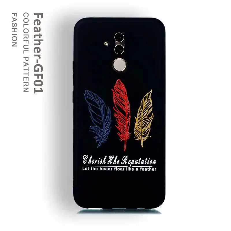 Модный мягкий ТПУ чехол с узором GF 6," для huawei mate 20 Lite, чехол для huawei mate 20 Lite, чехол для телефона - Цвет: Feather-GF01
