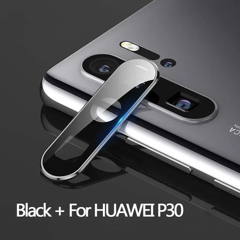 Алюминиевый металлический защитный чехол для объектива камеры huawei P30 Pro Mate30 Pro для huawei, аксессуары для задней камеры - Цвет: Black For P30