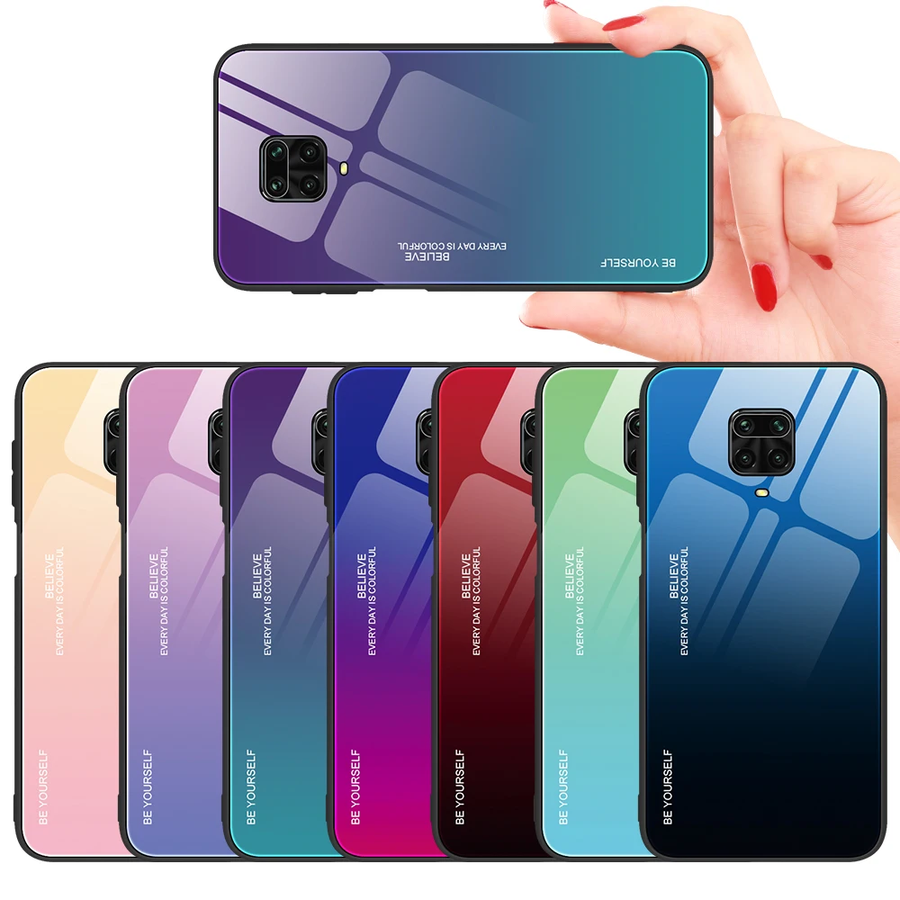 Elegant Gradient Tempered Glass Phone Case - Luxurious Back Cover