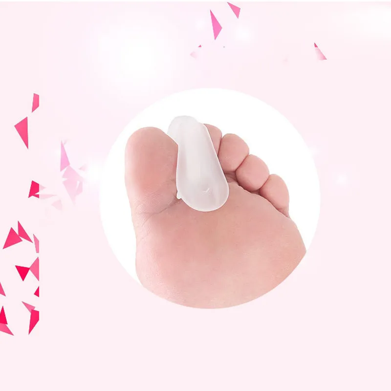 2pcs/1Pair Gel Silicone Bunion Corrector Big Toe Separators Straightener Spreader Foot Care Tool Massager