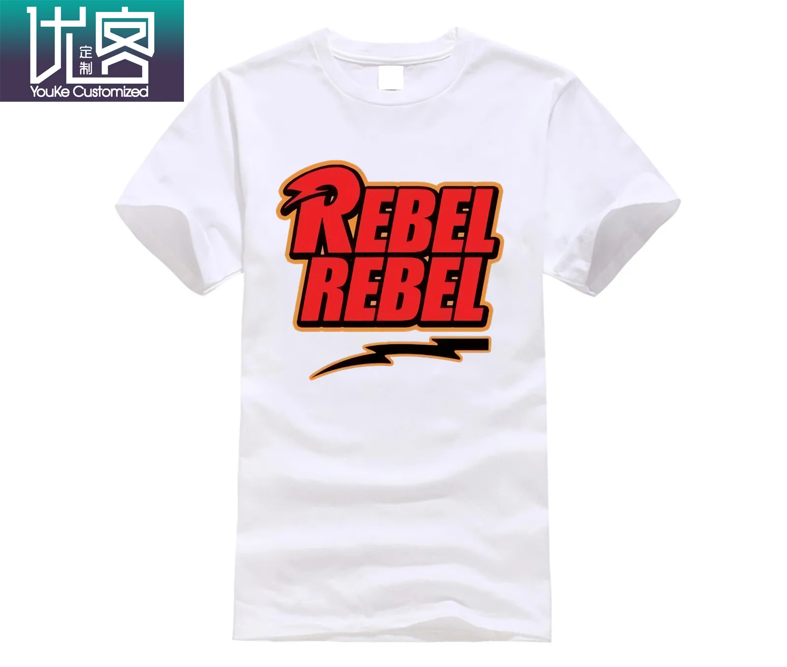 MAGLIA футболка maglietta UOMO MUSICA ROCK DAVID BOWIE REBEL крутая Повседневная для мужчин унисекс