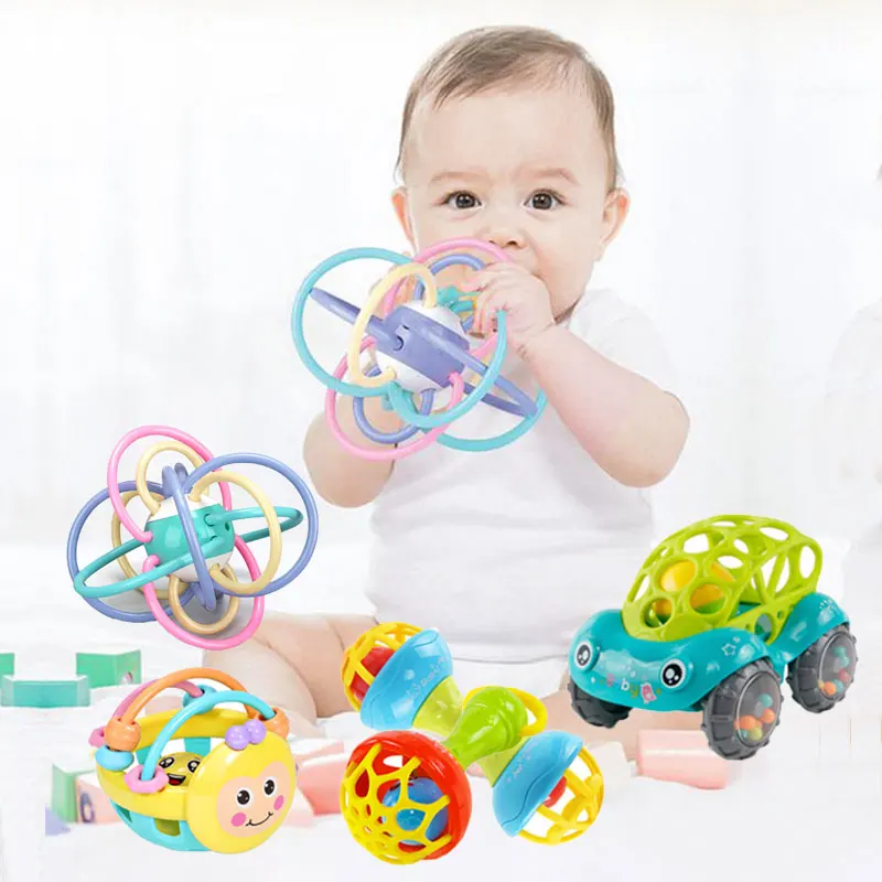 Rattle Teether Toys For Babies Educational Baby Games Rattle Toys Teether For Teeth Newborns Baby Rattles Toys 0 12 Months