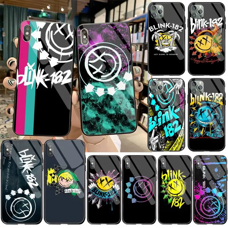 Панк-рок-группа Blink 182 чехол для телефона с закаленным стеклом iPhone 11 Pro XR XS MAX 8X7 6S 6