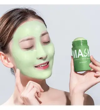 

ibcccndc 40g Green Tea Mask Skin Care Remove Acne Nose Deep Cleansing Pore Strip Moisturizing Masks Hyaluronic Acid Mask