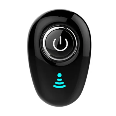 Мини Bluetooth спортивные стереонаушники бас наушники невидимые портативные наушники Беспроводная гарнитура с микрофоном для телефона аудио плеер - Цвет: BLACK