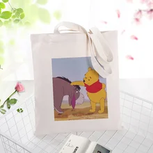 Желтая мультяшная холщовая вместительная сумка для покупок сумка с пользовательским принтом текстовый логотип DIY сумка для ежедневного использования экологическая многоразовая утилизация